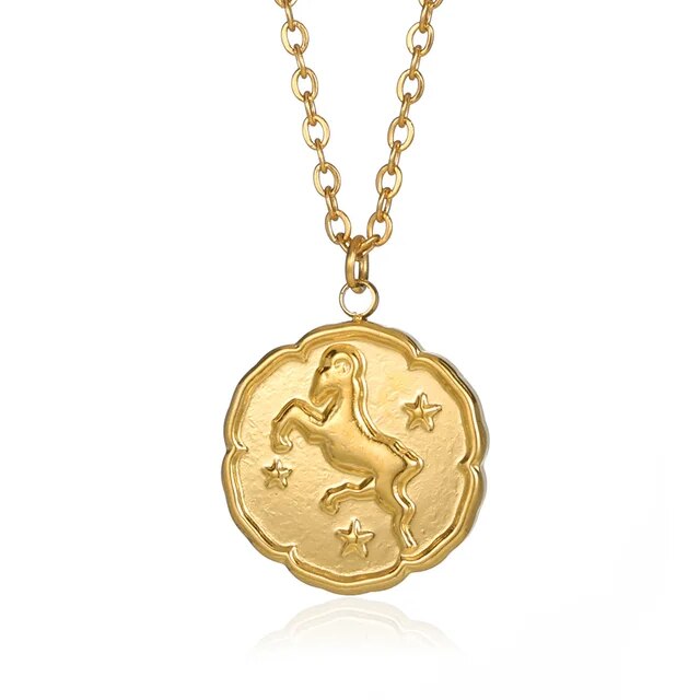 Lost Couture - Gouden Zodiac-ketting