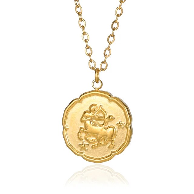 Lost Couture - Gouden Zodiac-ketting