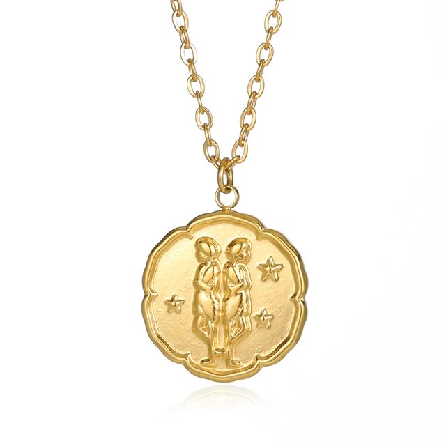 Lost Couture - Gouden Zodiac-ketting