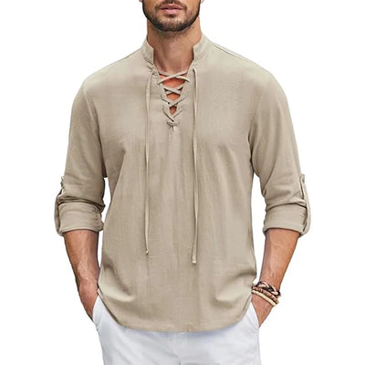 Lost Couture - Camicia da uomo in lino rinascimentale