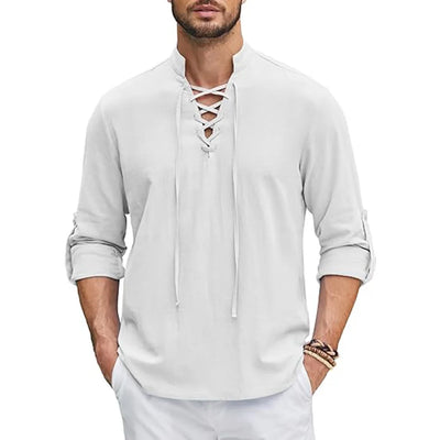 Lost Couture - Camicia da uomo in lino rinascimentale