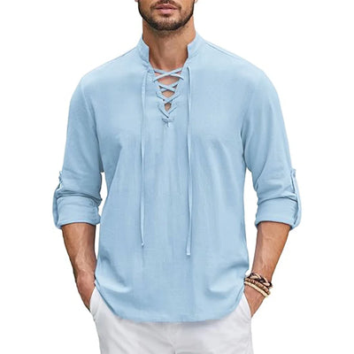 Lost Couture - Camicia da uomo in lino rinascimentale